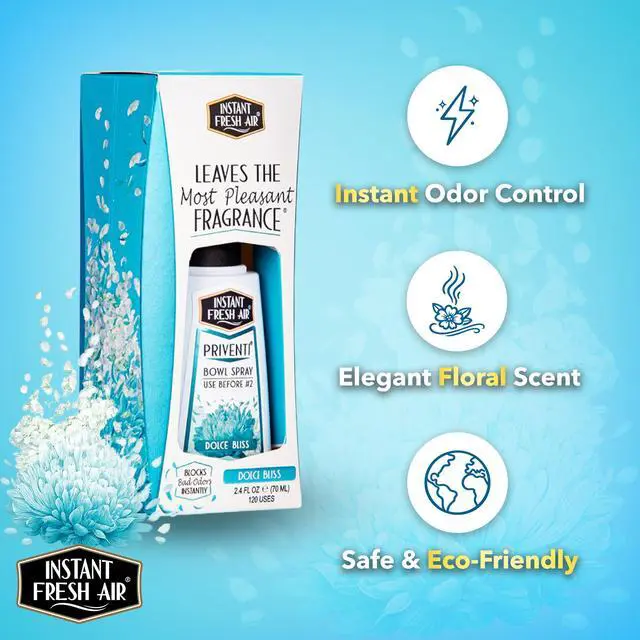 Alt view image 3 of 7 - Priventi Toilet Spray & Bathroom Spray Odor Eliminator - Up to 120 Uses - Travel Size Odor Elimination for #2 - For Home, Office, Schools, Travel - Dolce Bliss Fragrance - 2.4 oz
