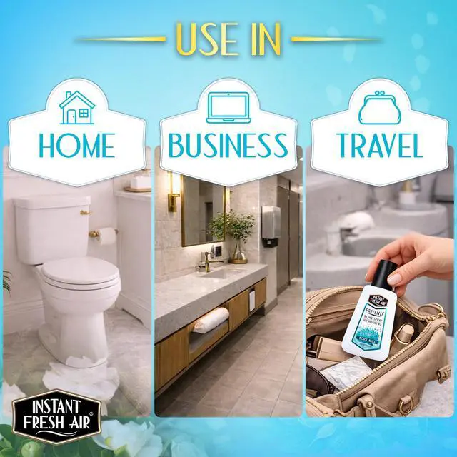 Alt view image 5 of 7 - Priventi Toilet Spray & Bathroom Spray Odor Eliminator - Up to 120 Uses - Travel Size Odor Elimination for #2 - For Home, Office, Schools, Travel - Dolce Bliss Fragrance - 2.4 oz