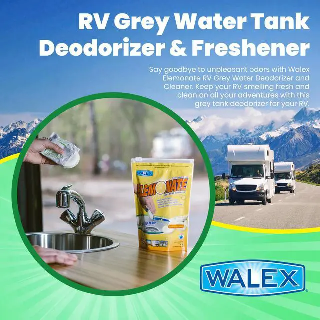 Alt view image 2 of 6 - Elemonate RV Grey Water Tank Deodorizer Tablets - Fresh Lemon, 5-Pack