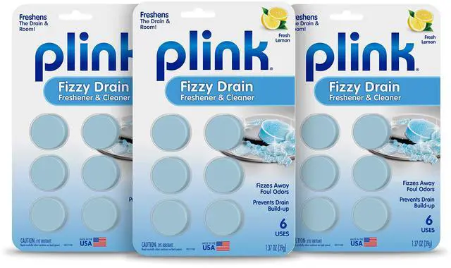 Main image of Fizzy Drain Freshner, Prevents Buildup and Maintains a Clear Drain, Removes Drain Odor, Lemon Scent, Pack of 3, 18 Count, Fresh Lemon