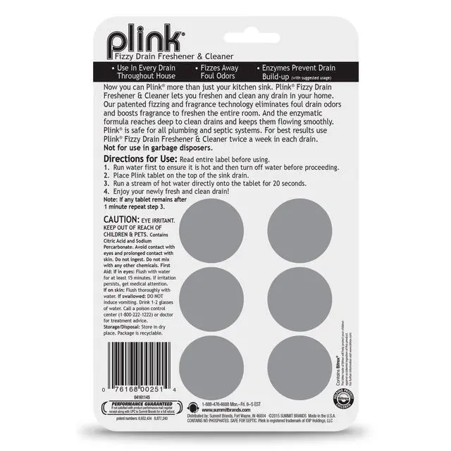 Alt view image 2 of 4 - Fizzy Drain Freshner, Prevents Buildup and Maintains a Clear Drain, Removes Drain Odor, Lemon Scent, Pack of 3, 18 Count, Fresh Lemon