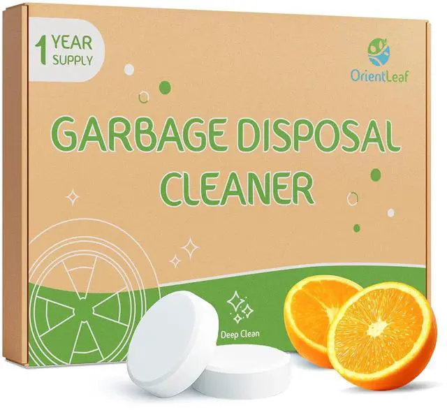 Main image of Garbage Disposal Cleaner and Deodorizer Tablets 20g 1 Year Supply Citrus Foaming Tablets for Garbage Disposal,12 Pack Citrus Scent