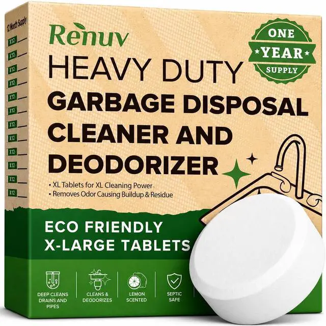 Main image of Garbage Disposal Cleaner & Deodorizer Tablets, 12 XL Tablets