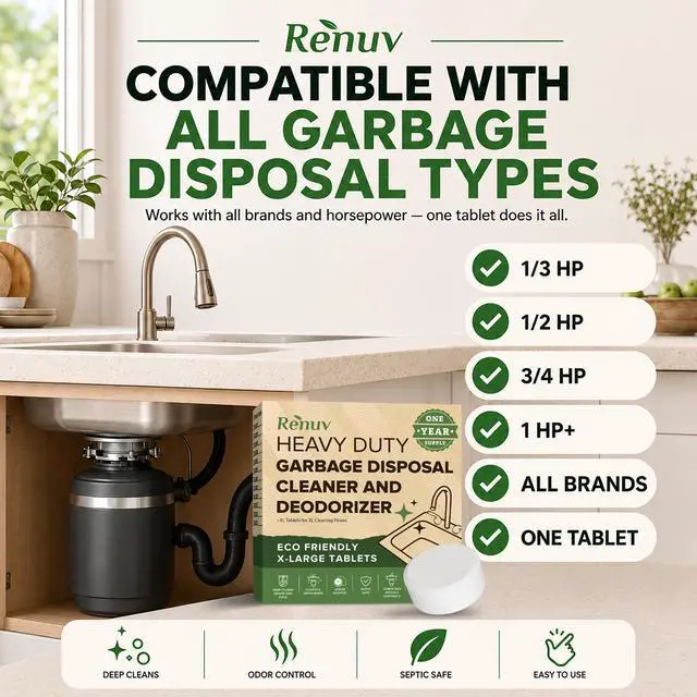 Alt view image 7 of 7 - Garbage Disposal Cleaner & Deodorizer Tablets, 12 XL Tablets
