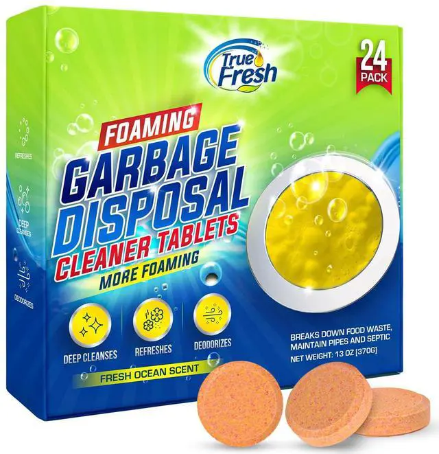 Main image of Garbage Disposal Cleaner Tablets, Fresh Ocean, 15g, 24 Pack