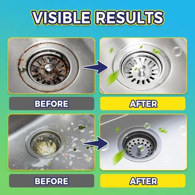 Alt view image 2 of 7 - Disposal Cleaner Tablets 25 Pack, 1 Year Supply Sink and Drain Cleaner, Deodorizer Tablets Remove Odor-Causing Residues, Garbage Disposal Cleaner For House, Kitchen, Bathroom Drain Cleaning Care