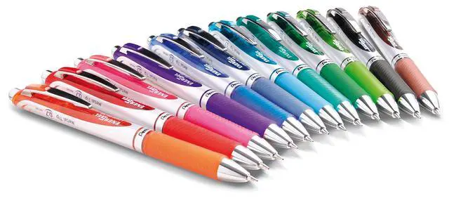 Alt view image 2 of 7 - EnerGel RTX Retractable Liquid Gel Pens, (0.7mm), Assorted Colors, Ultimate Writing Pens, Best Writing Pens for Office, School and Journaling, Pack of 12