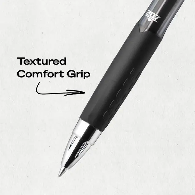 Alt view image 5 of 7 - 207 Gel Pens, Black Ink, 0.7mm Medium Point, Retractable, 12 Count, Smooth Writing, Fraud-Resistant, uni Super Ink
