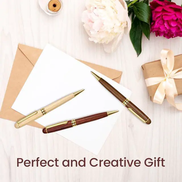 Alt view image 6 of 7 - Wood Ballpoint Pens Gift Set - Luxury Wooden Pens for Men Women