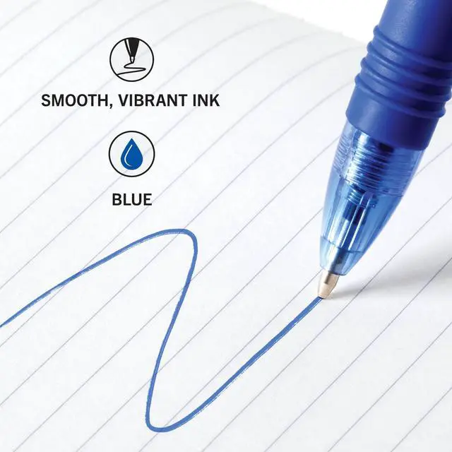Alt view image 4 of 6 - Z-Grip Retractable Ballpoint Pen, Smooth-Flowing Blue Ink, 1.0mm Medium Point, School & Office Supplies, Ideal for Note-Taking, Journal and Planner Use, 24-Pack (12225)