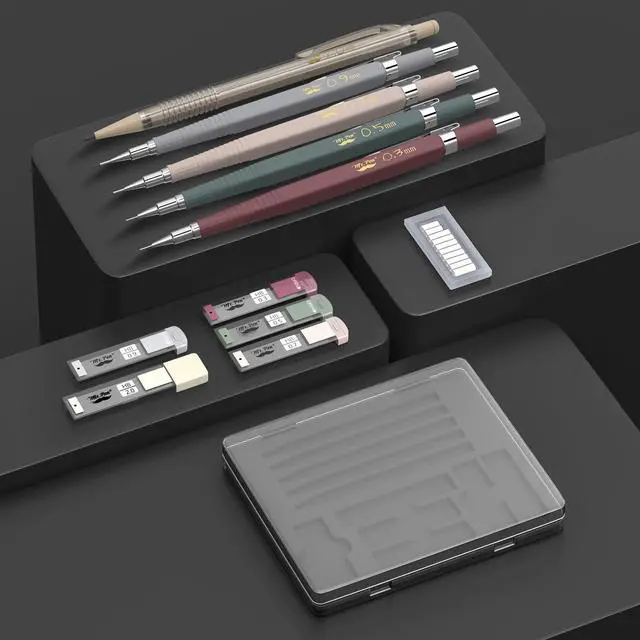 Alt view image 3 of 7 - Art Mechanical Pencil Set, 5 Sizes (0.3, 0.5, 0.7, 0.9, 2.0mm)
