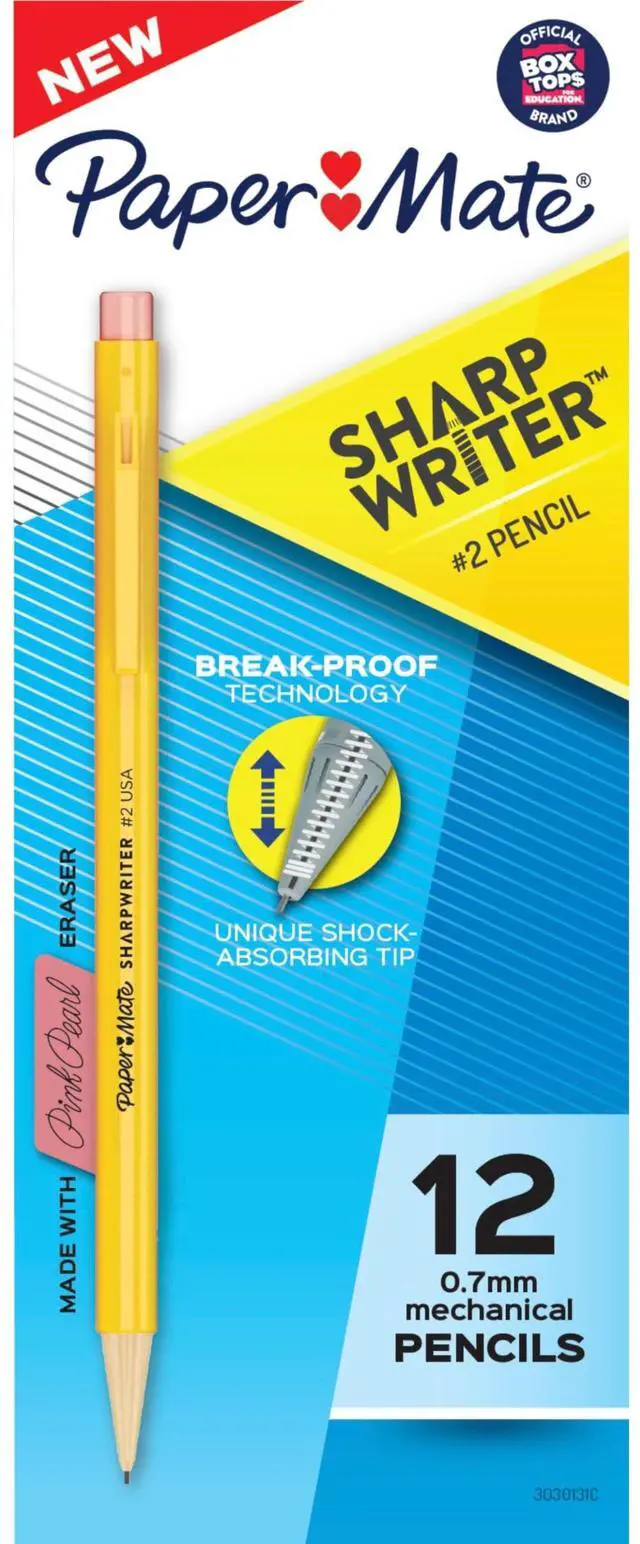Main image of SharpWriter Mechanical Pencils, 0.7mm, HB #2, Yellow, 12 Count