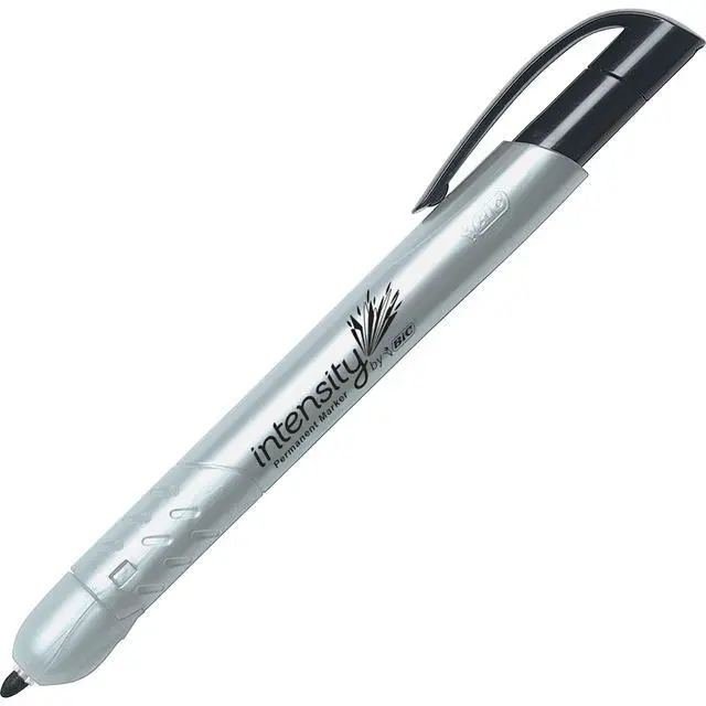 Alt view image 4 of 5 - Intensity Retractable Permanent Markers, Fine Bullet Tip, Black, 12-Count Pack, Permanent Markers for Teachers and Office Supplies