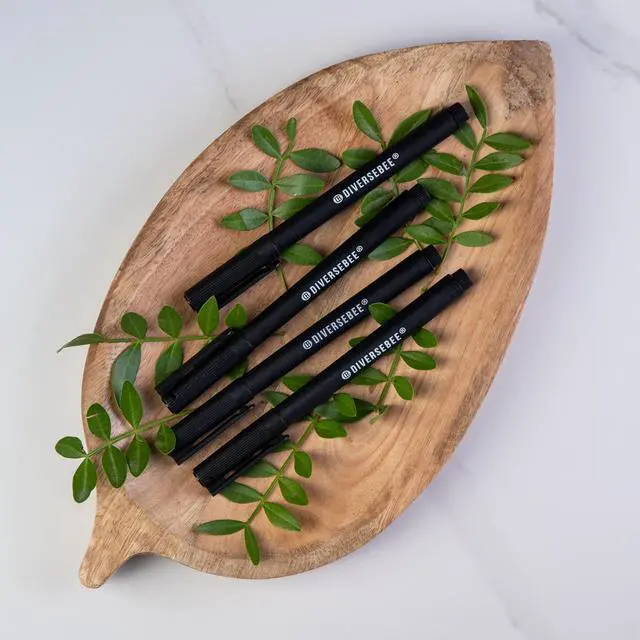 Alt view image 6 of 7 - Fine Tip Permanent Pens, 4 Pack Quick Dry Markers, Transparent Sticky Notes Writing Pens, Office School Art Supplies, Black Oil Based Fineliners