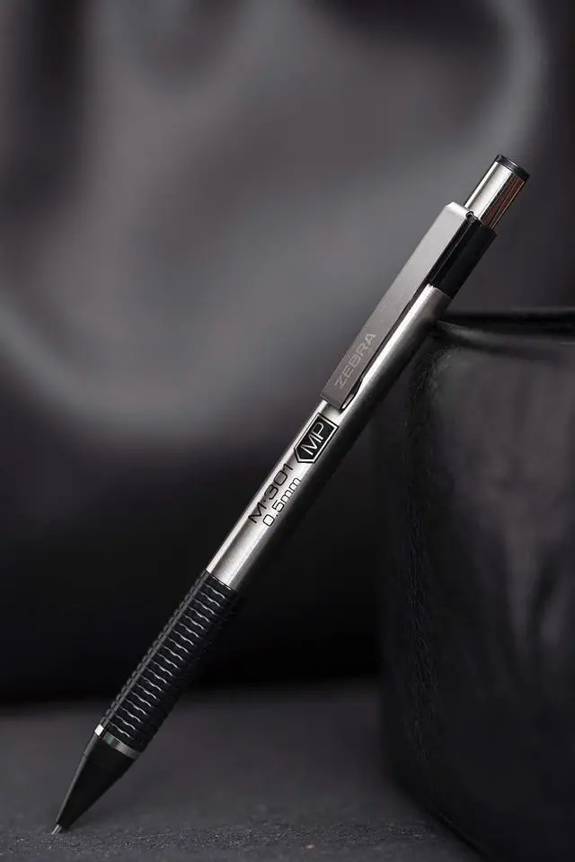 Alt view image 3 of 6 - STEEL M-301 Mechanical Pencils, 0.5mm Fine Point, Refillable Lead, Stainless Steel Barrel, Built-in Eraser, Durable Clip, Lightweight Precision Pencil for School, Office, 2-Pack (54012)