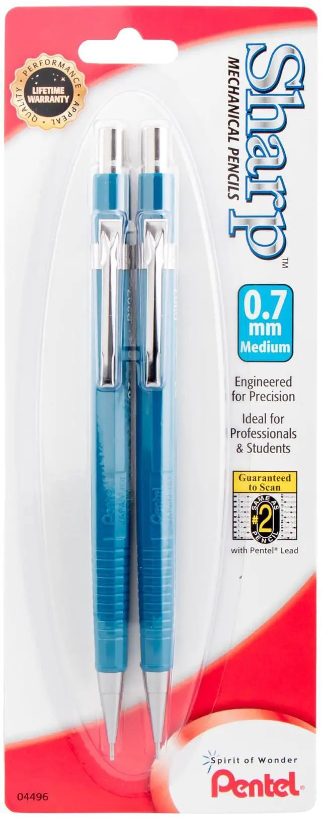 Main image of Sharp Automatic Pencil, (0.7mm), Blue Barrels, Pack of 2 (P207BP2-K6)