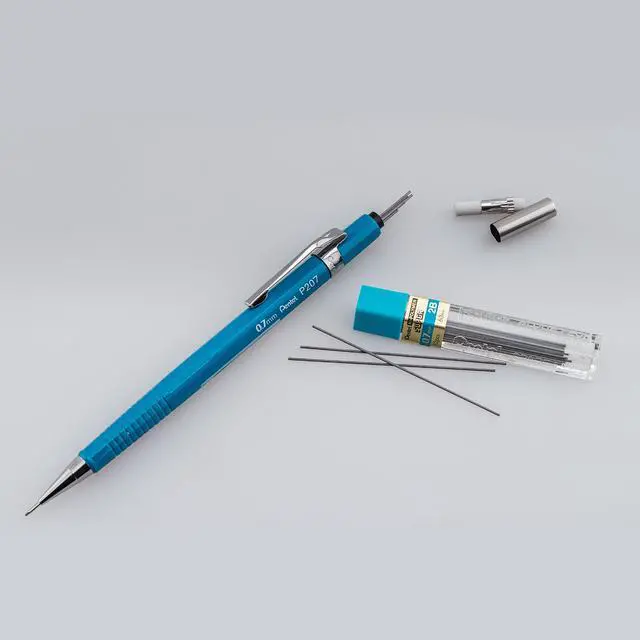 Alt view image 6 of 7 - Sharp Automatic Pencil, (0.7mm), Blue Barrels, Pack of 2 (P207BP2-K6)