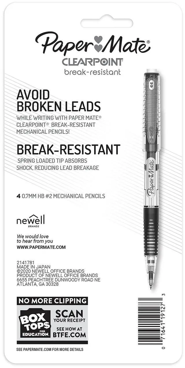 Alt view image 7 of 7 - Clearpoint Mechanical Pencils, 0.7mm Break-Resistant HB #2 Lead, Assorted Barrel Colors, 4 Count - Back to School, Writing Supplies, Note-Taking