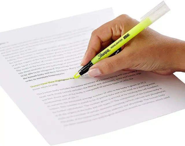 Alt view image 5 of 7 - Clear View Highlighter Stick, Yellow, 3/Pack (1950745)
