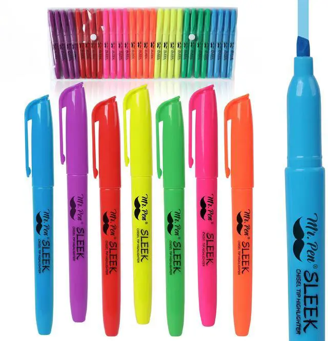 Alt view image 7 of 7 - Highlighters Assorted Colors, 28 Pack, Chisel Tip