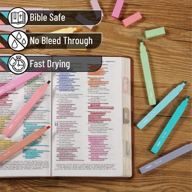 Alt view image 3 of 7 - Aesthetic Highlighters No Bleed, 10 Pack, Assorted Colors | Chisel Tip, Cute Highlighters Assorted Colors for Journaling, Highlighting, Underlining, Fast Dry, Back to School Supplies