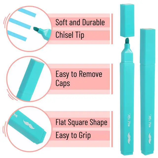 Alt view image 4 of 7 - Aesthetic Highlighters No Bleed, 10 Pack, Assorted Colors | Chisel Tip, Cute Highlighters Assorted Colors for Journaling, Highlighting, Underlining, Fast Dry, Back to School Supplies