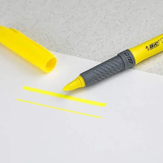 Alt view image 5 of 6 - Brite Liner Grip Highlighters, Chisel Tip (1.6 mm), Classic Yellow, 2-Count Pack, Best Highlighters for School Supplies and Office Supplies