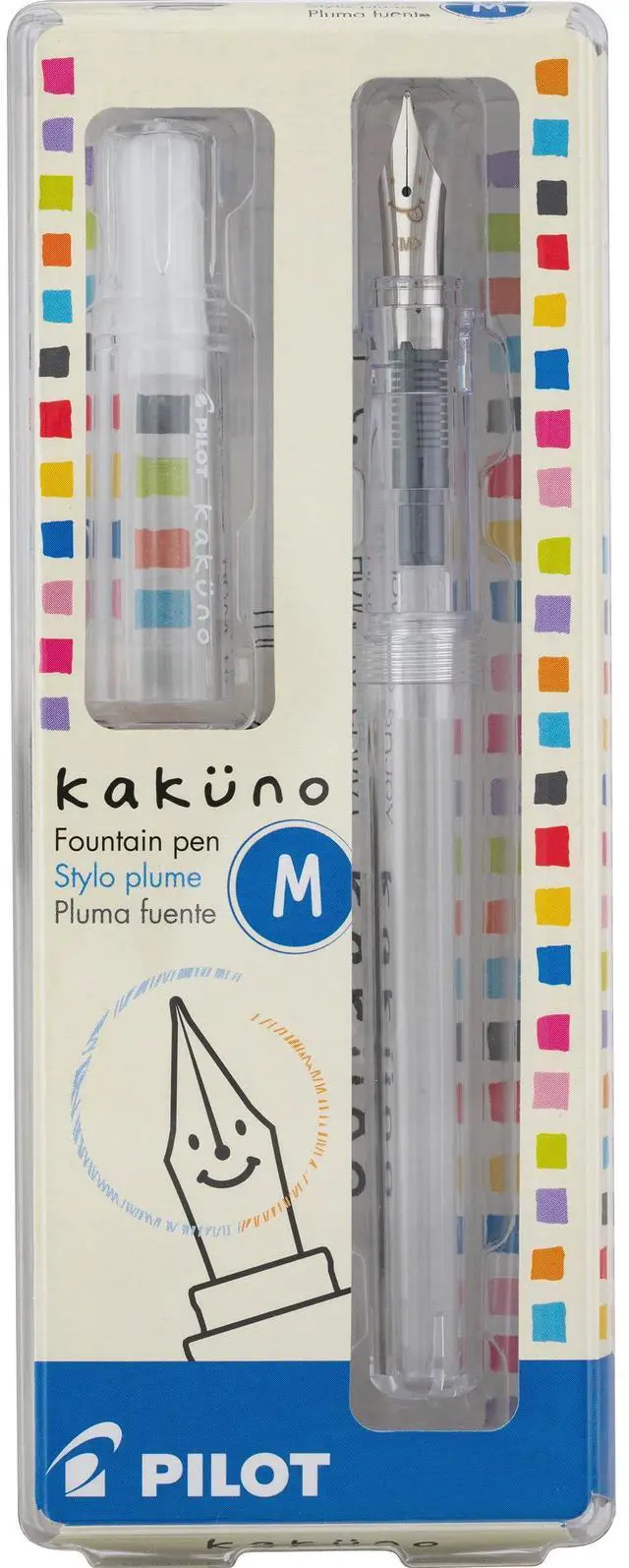 Main image of Kakuno Fountain Pen, Clear Barrel, Medium Nib, 0.5mm, Pilot Kakuno Fountain Pen Extra Fine
