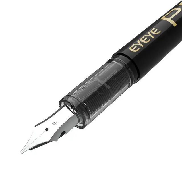 Alt view image 2 of 7 - Disposable Fountain Pens, 8 Pack Black Fine Point Pens for Writing, Stainless Steel Nib, Smooth Writing for Journaling, Drafting, Sketching, Doodling & Office Supplies