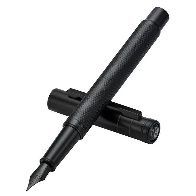 Alt view image 2 of 7 - Hongdian Black Forest Fountain Pen Medium Nib Classic Design with Converter and Metal Pen Case Set