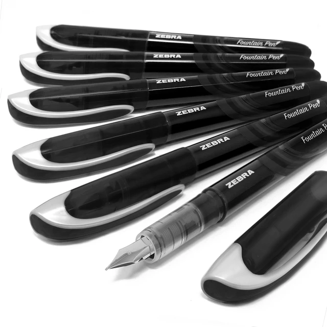Alt view image 2 of 4 - Fuente - Disposable Fountain Pen - Black Ink - Pack of 6 in Envelope Gift Packaging