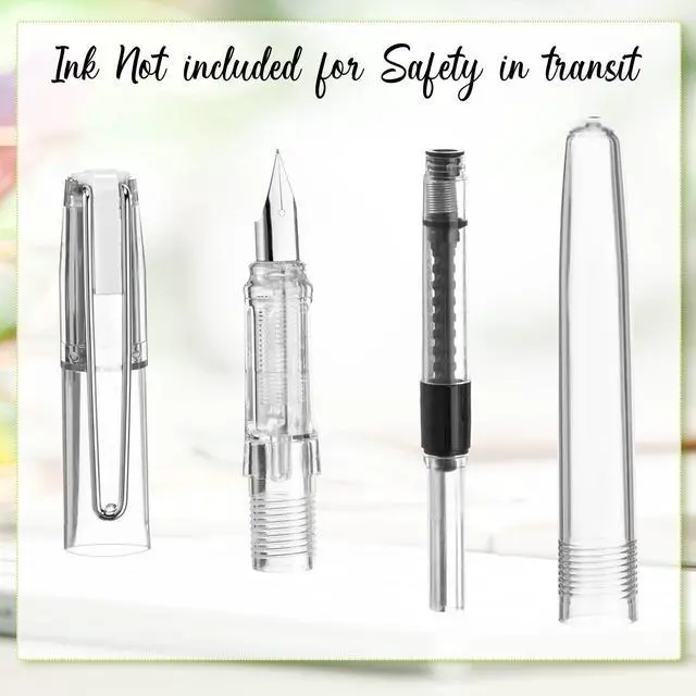 Alt view image 4 of 7 - 16 Pieces Fountain Pen Refillable Disposable Fountain Pens for Writing Fine Nib Signature Ink Pen Piston Filling Pen for Calligraphy Painting, Drawing, School, Scrapbook and Sketch(Multicolor)