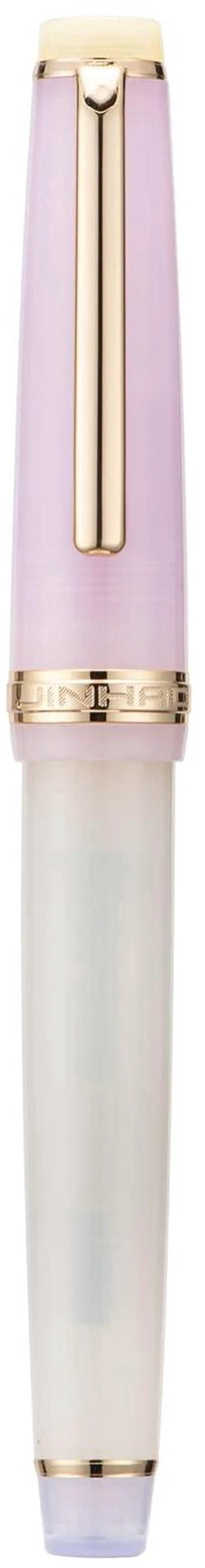 Alt view image 2 of 5 - Jinhao 82 Acrylic Fountain Pen, Iridium Extra Fine Nib with Ink Converter, Macaron Peach Pink Contrast Color Classic Design Smooth Writing Pen (Gold Trim)