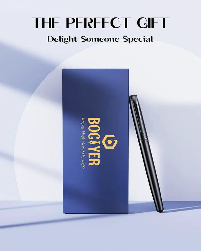 Alt view image 7 of 7 - samurai Fountain Pen Set,Hand Polished Medium Nib,Calligraphy Nib(Bent Nib),Includes 8 Ink Cartridges,Ink Refill Converter*2 And Gift Box,Best Pen Gift Set for Men & WomenBlack