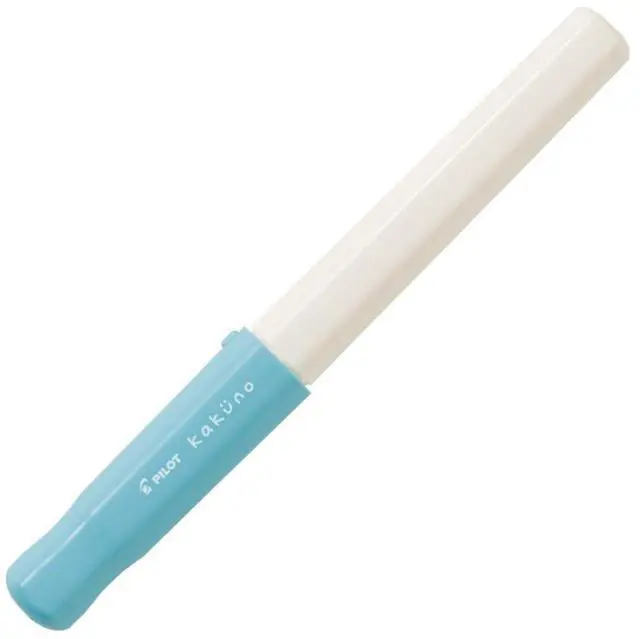 Alt view image 2 of 2 - Kakuno Fine-Nib Fountain Pen, White Body Soft Blue Cap Body (FKA-1SR-SLF)