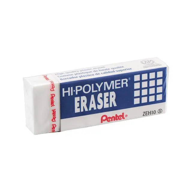 Alt view image 2 of 6 - Hi-Polymer Block Eraser, Large, White, Pack of 4 (ZEH10BP4)