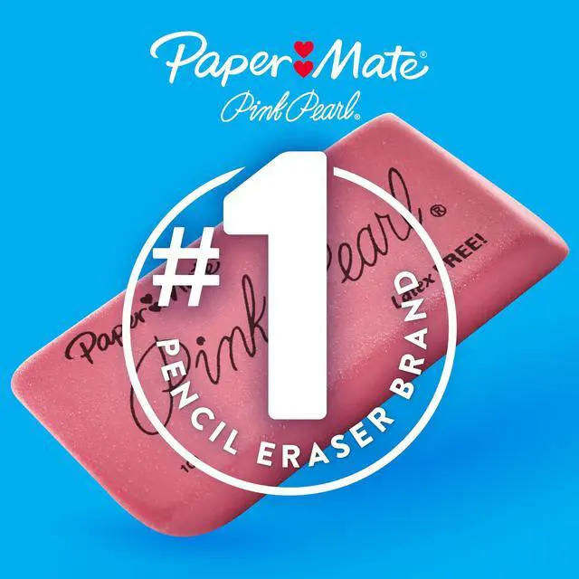 Alt view image 6 of 7 - Erasers, Pink Pearl, 12 Count - Latex Free and Smudge Resistant, Back to School, Teacher Supplies
