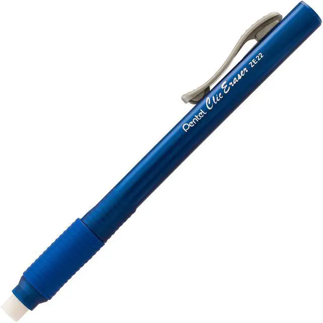 Alt view image 2 of 6 - Clic Retractable Eraser with Grip, Assorted Barrel Colors (ZE21BP3M) (Pack of 3)