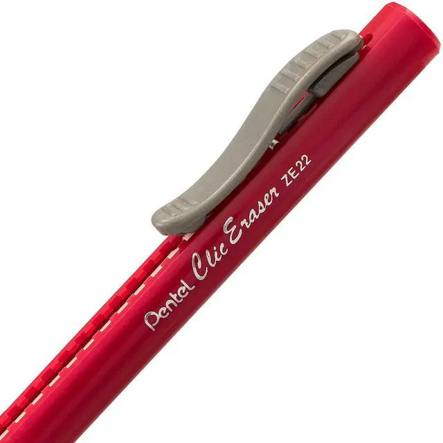 Alt view image 3 of 6 - Clic Retractable Eraser with Grip, Assorted Barrel Colors (ZE21BP3M) (Pack of 3)
