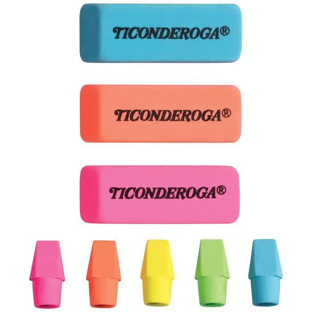 Alt view image 2 of 6 - Dixon Office & School Eraser Combination Set, 15 Eraser Multi-Pack, Multicolored (38931)