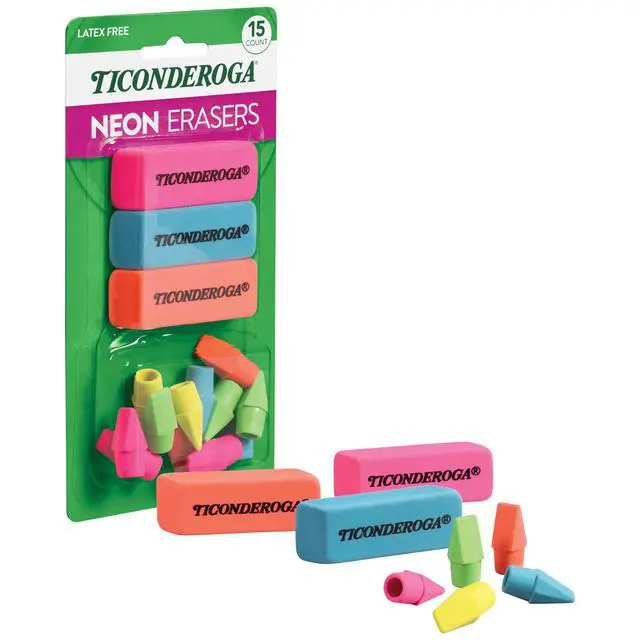 Alt view image 3 of 6 - Dixon Office & School Eraser Combination Set, 15 Eraser Multi-Pack, Multicolored (38931)