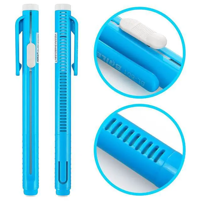 Alt view image 3 of 7 - Retractable Mechanical Eraser Pen, Pen-Style Erasers, 4 Pack