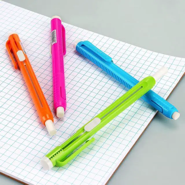 Alt view image 6 of 7 - Retractable Mechanical Eraser Pen, Pen-Style Erasers, 4 Pack