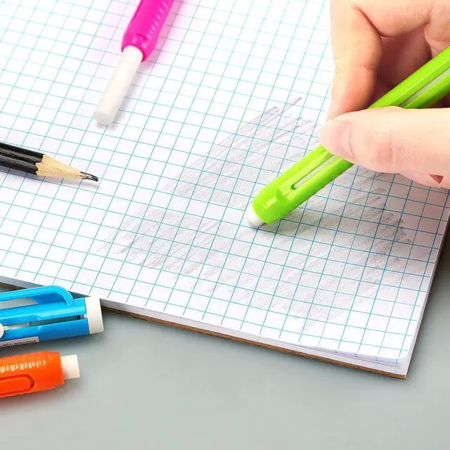 Alt view image 7 of 7 - Retractable Mechanical Eraser Pen, Pen-Style Erasers, 4 Pack