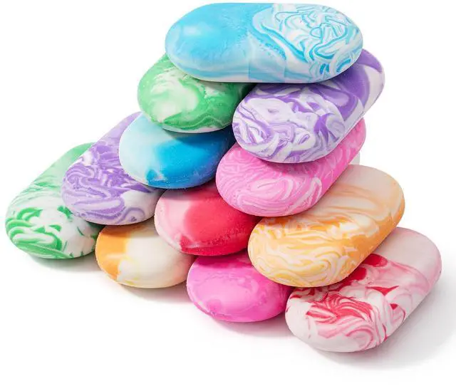 Main image of Marble Pencil Erasers, 12 Pack, 1" x 2"