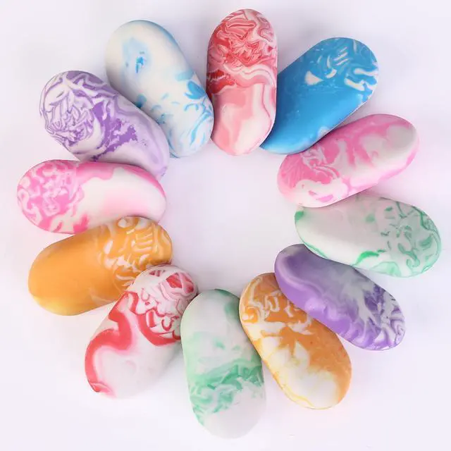 Alt view image 7 of 7 - Erasers, 24 Pack, Vibrant Colors, Marble Pencil Eraser