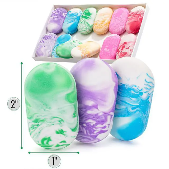 Alt view image 4 of 7 - Erasers, 24 Pack, Vibrant Colors, Marble Pencil Eraser