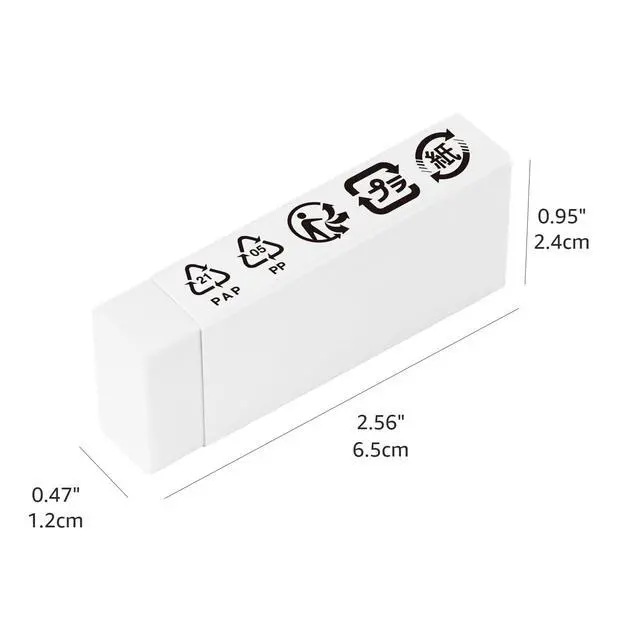 Alt view image 4 of 5 - Block White Eraser, 10 Count (Pack of 1)