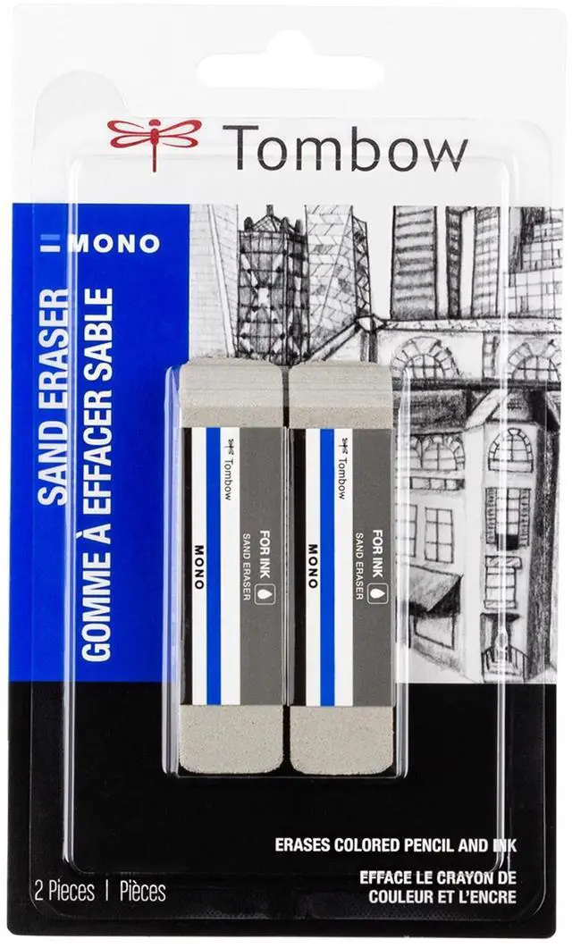 Main image of 67304 Mono Sand Eraser, 2-Pack. Silica Eraser Designed to Remove Colored Pencil and Ink Markings