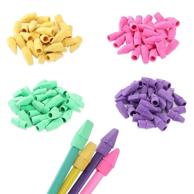 Alt view image 7 of 7 - Pencil Top Erasers, 120 Pack, Latex-Free, No-Smudge